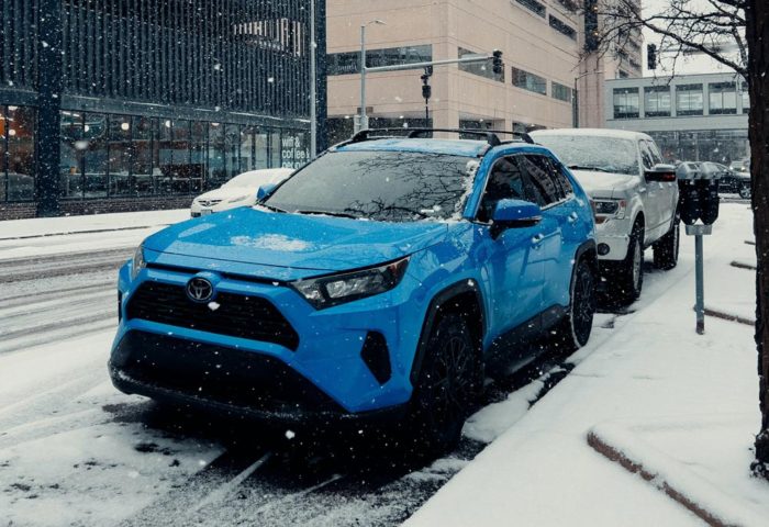 Blue Toyota RAV4