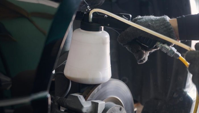 Changing Brake Fluid Of A Car